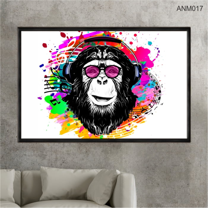 Desenho de macaco bonito pinturas para a parede • quadros