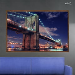 Quadro decorativo - Ponte Brooklyn Nova Iorque Manhattan ct010