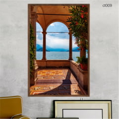 Quadro decorativo - Varanda Lago de Como Itália ct009
