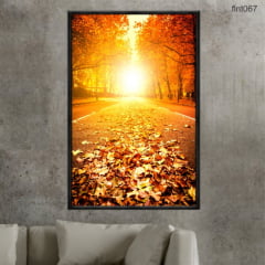 QUADRO DECORATIVO - FOLHAS OUTONO FLNT067