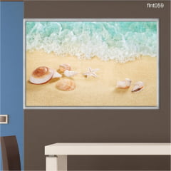 QUADRO DECORATIVO - PRAIA CONCHA DO MAR E ESTRELA FLNT059