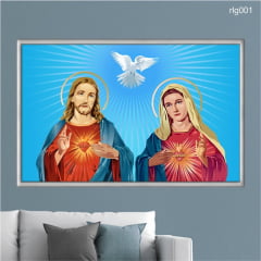 QUADRO DECORATIVO -JESUS CRISTO E VIRGEM MARIA rlg001