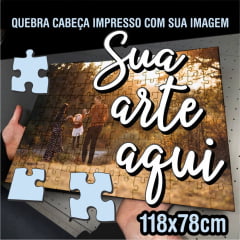 Quebra-cabeça personalizado em mdf 3mm com impressão U.V. tamanho 118x78cm - 513 peças